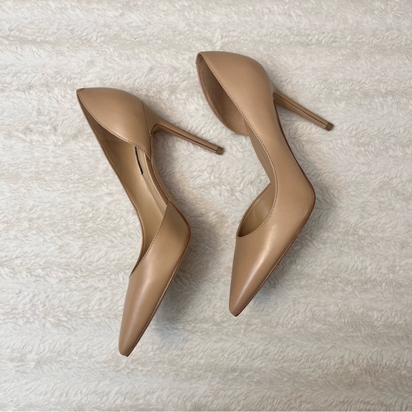 Nine West Folowe d'Orsay Pointy Toe Pumps - Warm Blush Leather - Picture 6 of 9